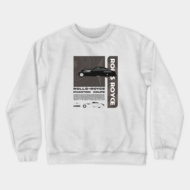 1925 Rolls Royce Phantom Crewneck Sweatshirt by kindacoolbutnotreally